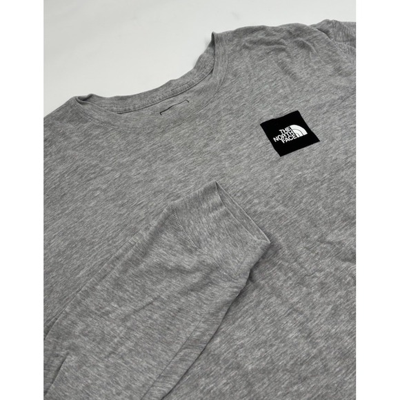 The North‎ Face Men's XL Cotton Logo Gray Long Sleeve Shirt - Picture 1 of 6